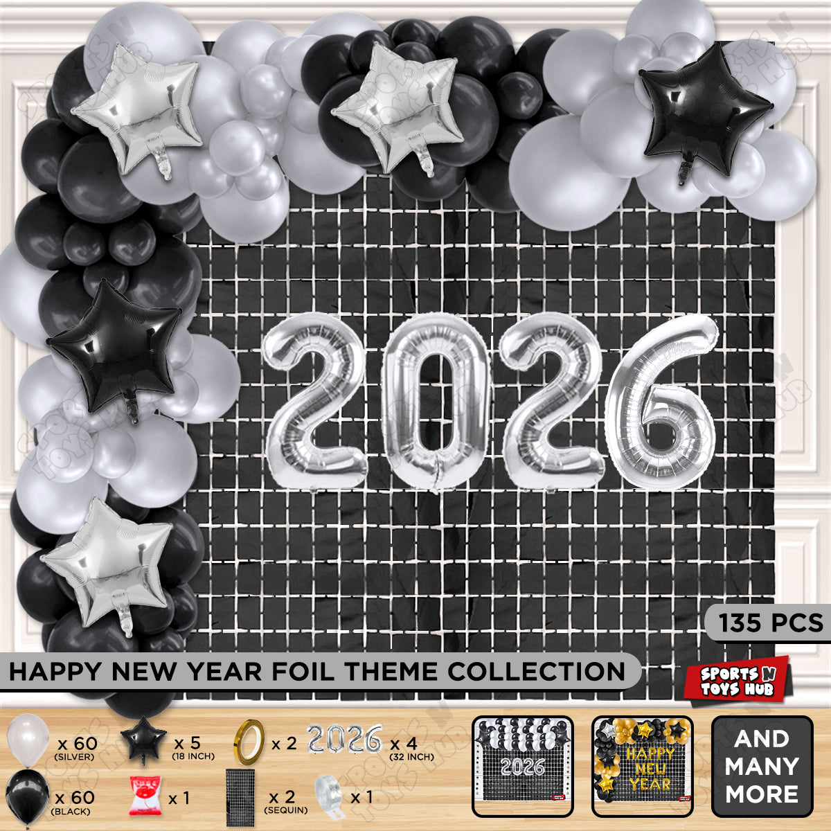 32 Inch - 2026 Foil Number Theme Collection