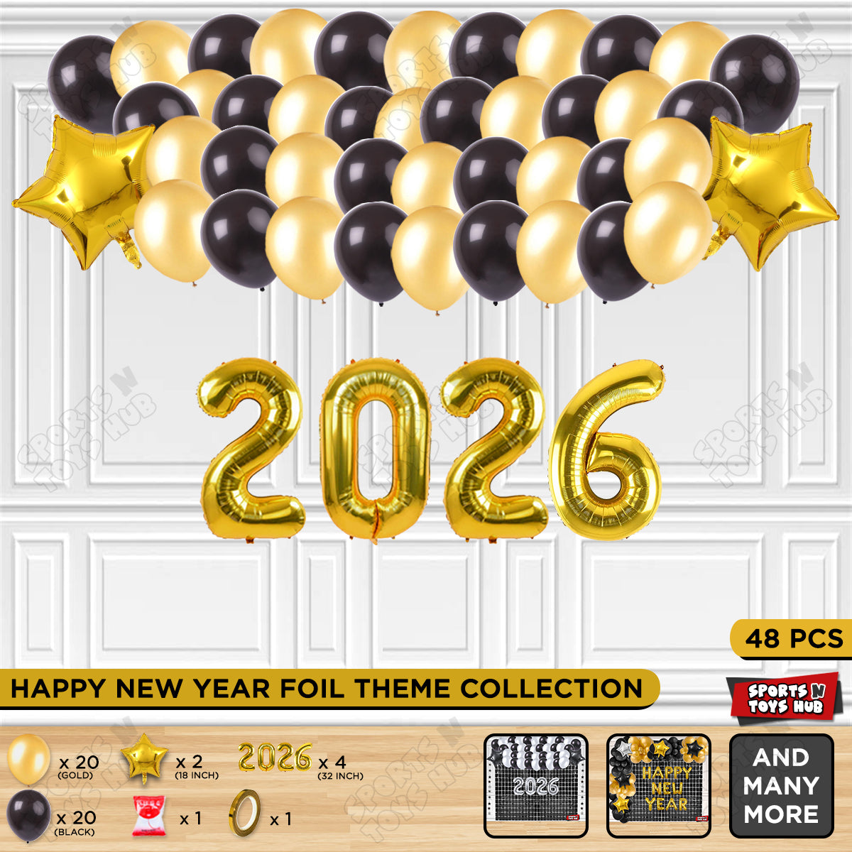 32 Inch - 2026 Foil Number Theme Collection