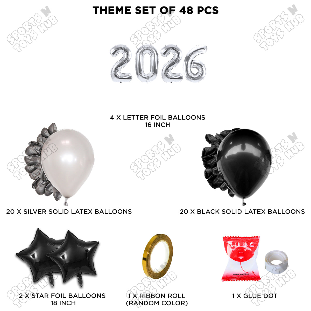 16 Inch - 2026 Number Theme Collection