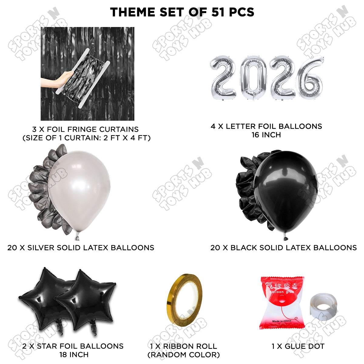 16 Inch - 2026 Number Theme Collection