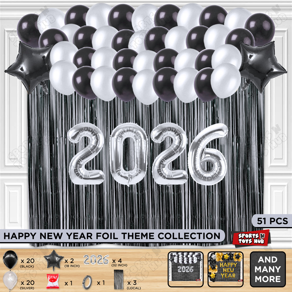 32 Inch - 2026 Foil Number Theme Collection