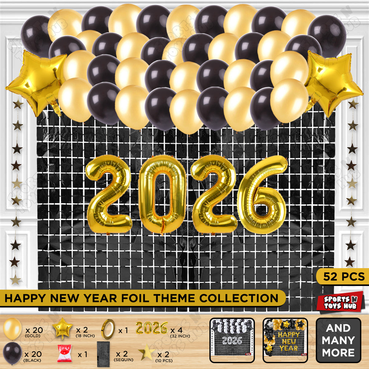 32 Inch - 2026 Foil Number Theme Collection