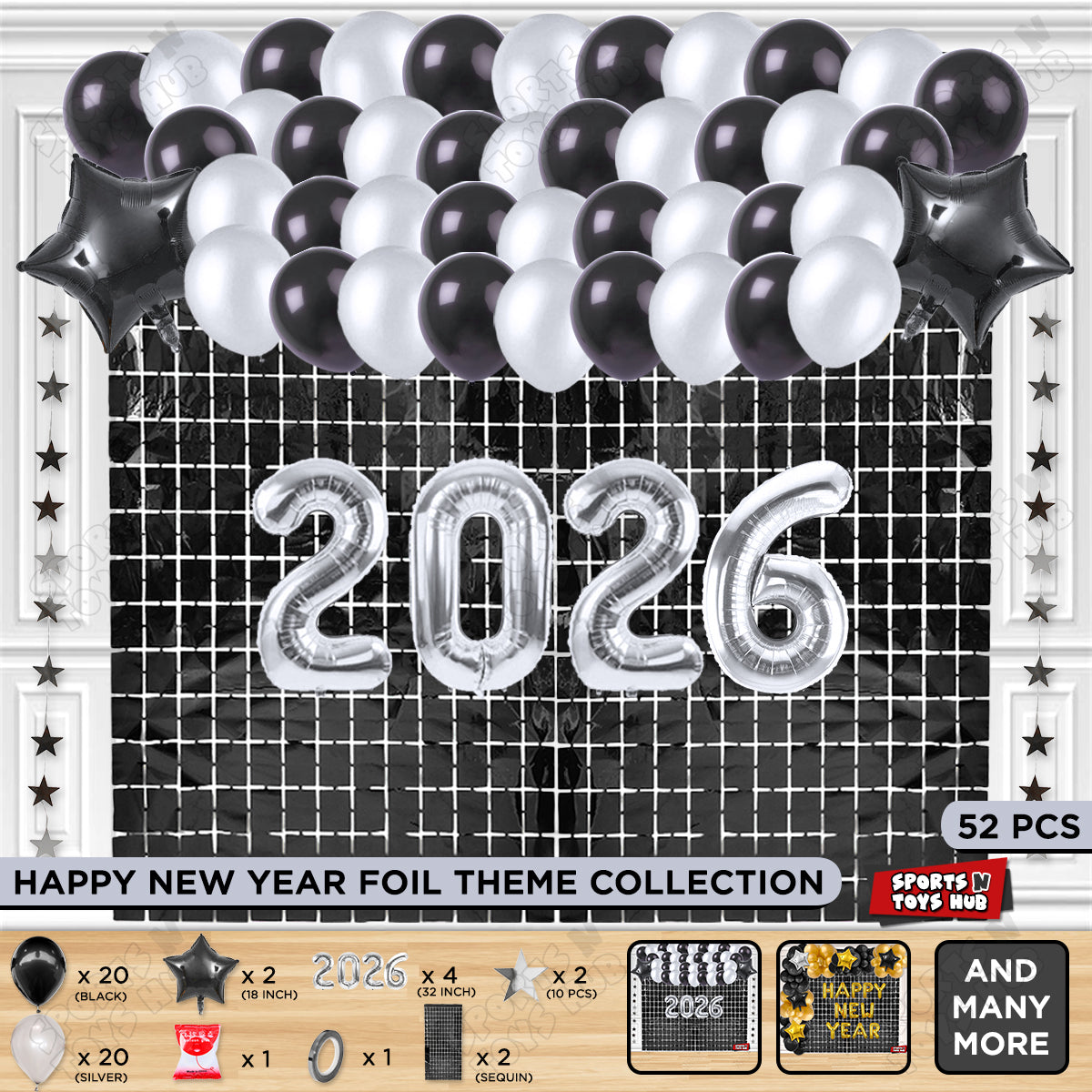 32 Inch - 2026 Foil Number Theme Collection