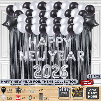 Happy New Year 2026 Foil Letter Theme Collection