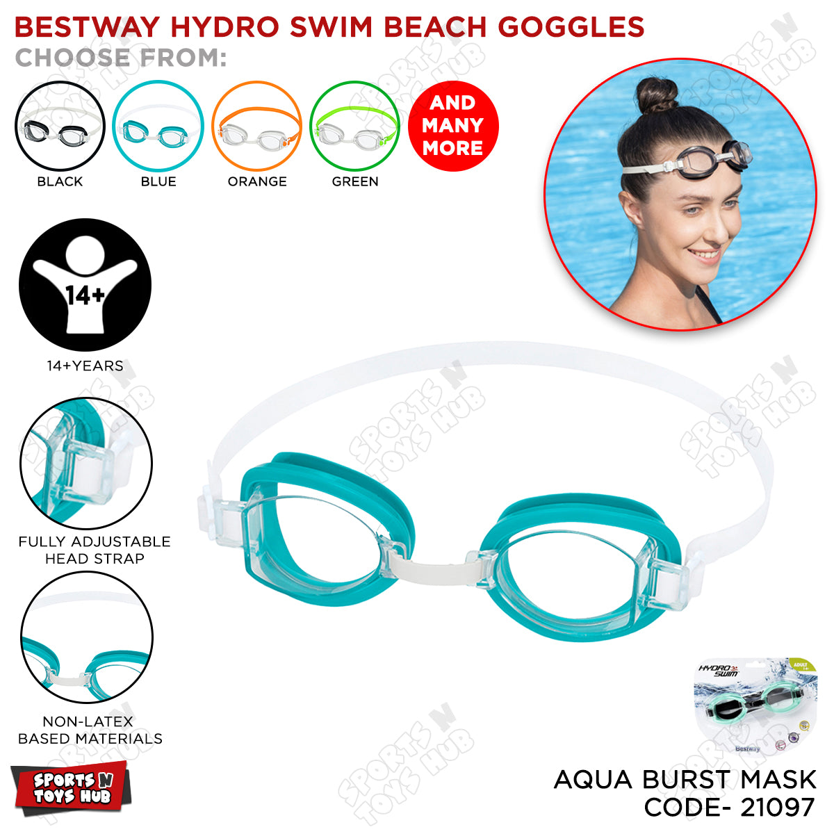 Bestway Deep Marine Swimming Goggles - 21097