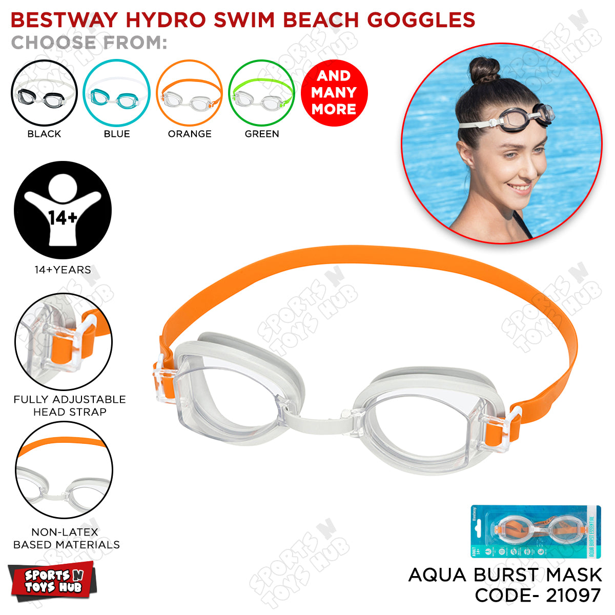 Bestway Deep Marine Swimming Goggles - 21097