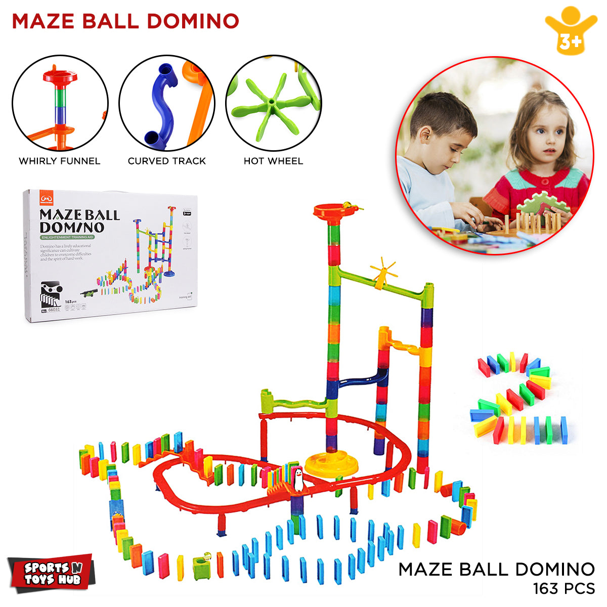 Maze Ball Domino Railway Playset Toy
