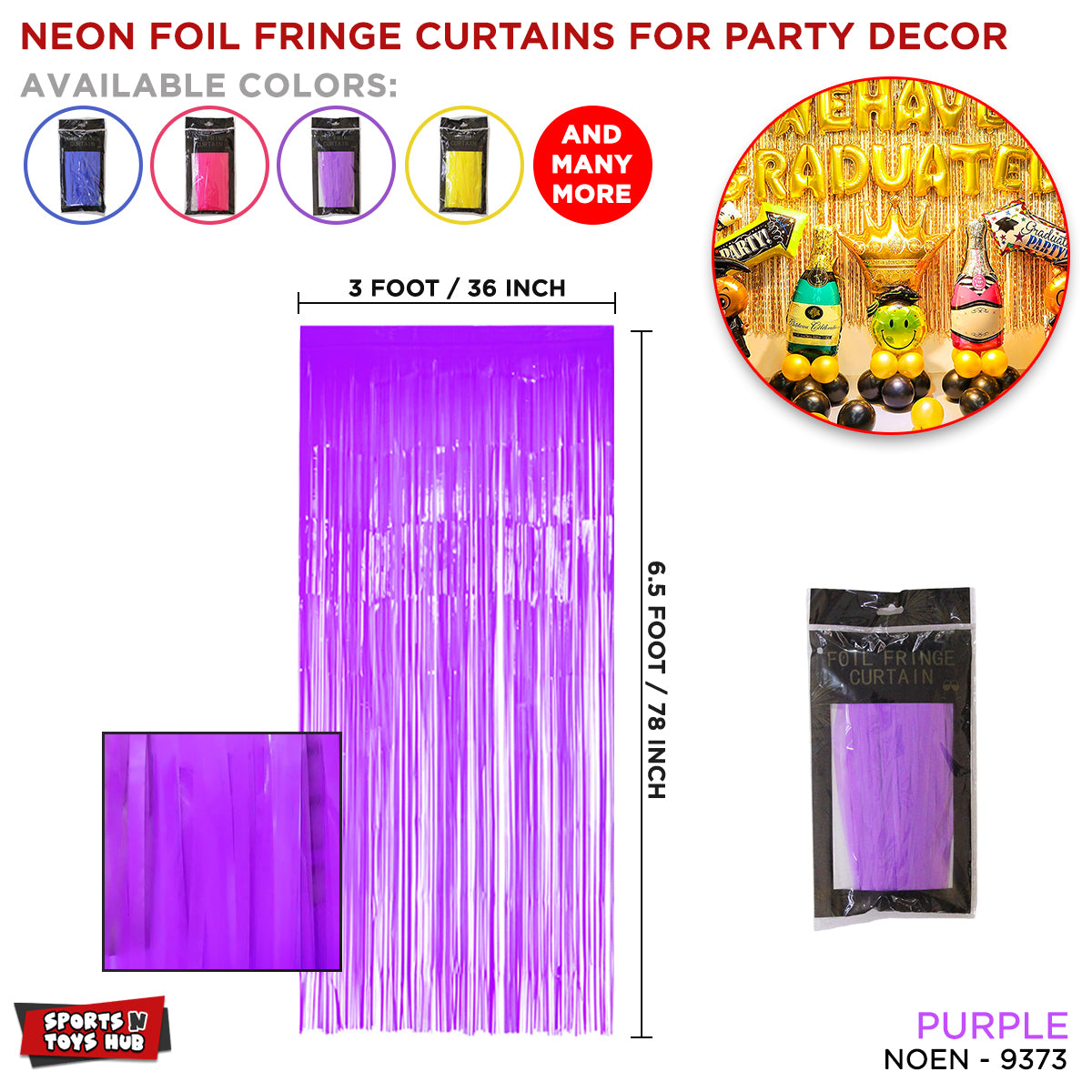 Pastel Macaron Imported Tinsel Foil Fringe Curtains