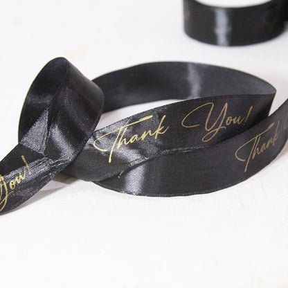 Thank You Printed Satin Ribbon - 1 Inch / 9 Yards