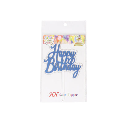 Happy Birthday Acrylic Glass Cake Topper Collection
