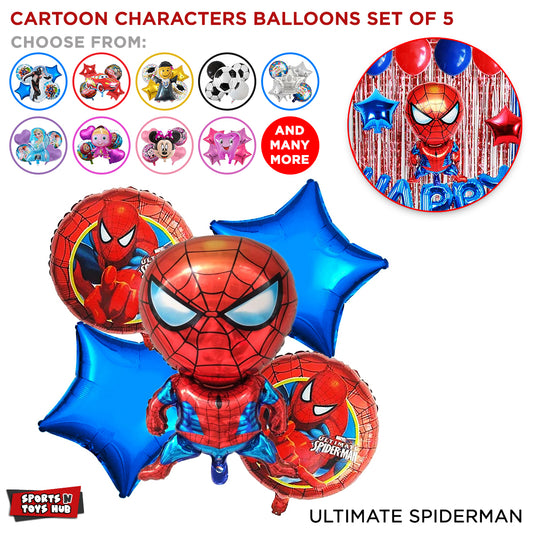 Cartoon Character Spi-der M@n Foil Balloon Set