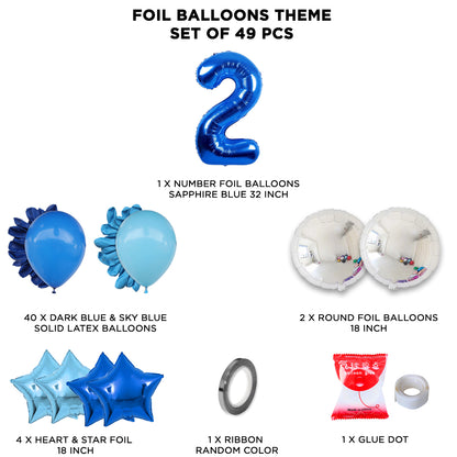 Second Birthday Foil Balloon Theme Without Curtain