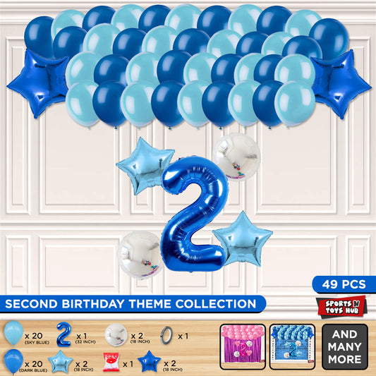 Second Birthday Foil Balloon Theme Without Curtain