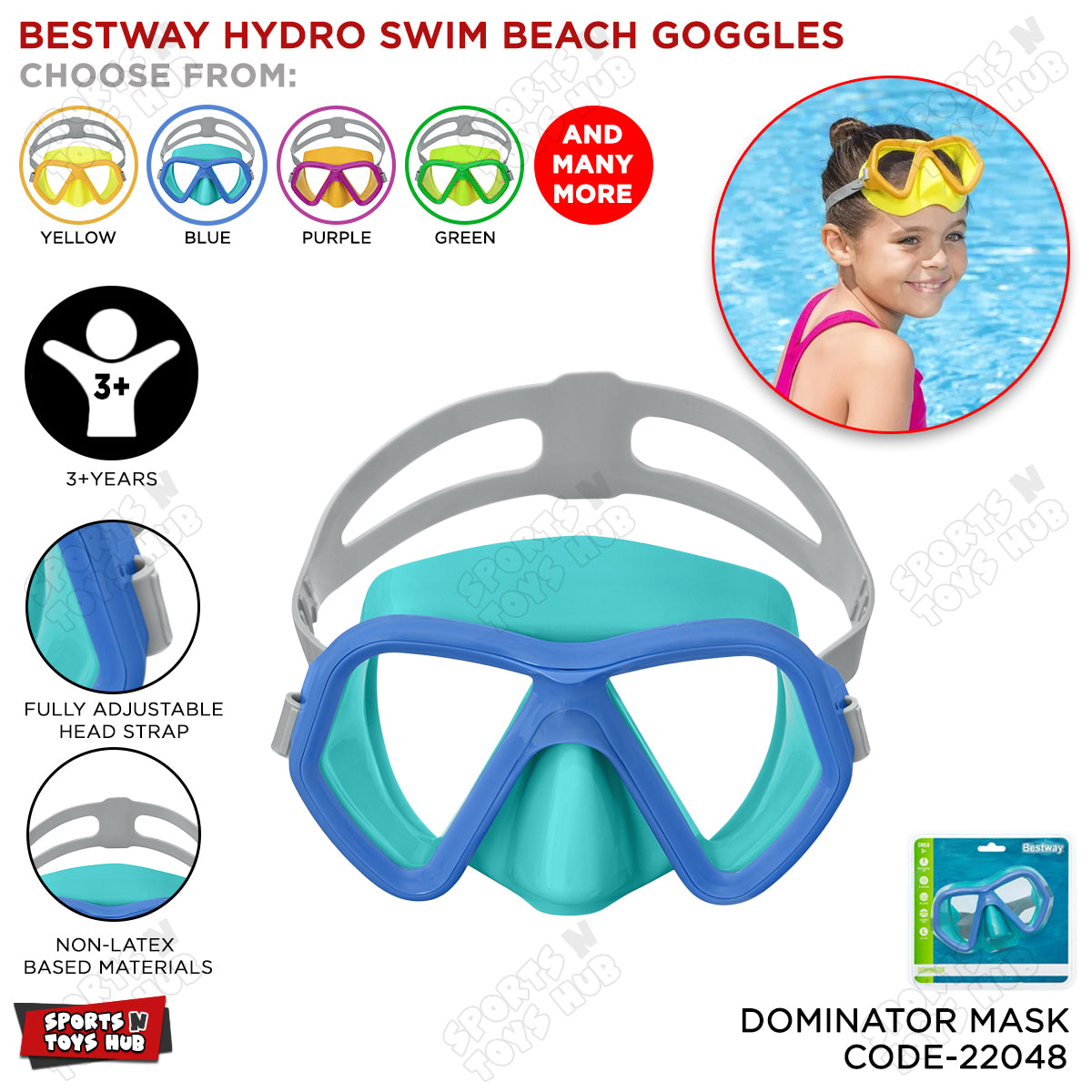 Bestway Professional Sports Swimming Goggles - 22048