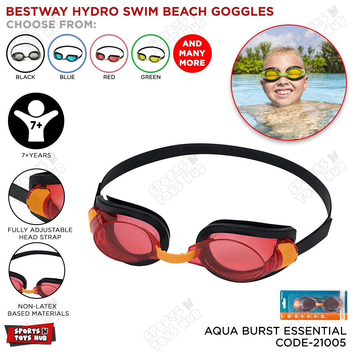 Bestway Hydro-Swim Focuse Goggles Collection - 21005