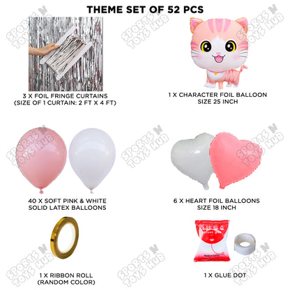 Cartoon Cat Foil Balloon Set Theme