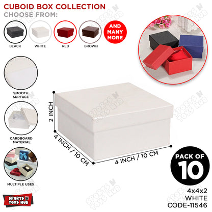Cuboid Shape Paper Cardboard Flower Bouquet Gift Boxes - Pack Of 10