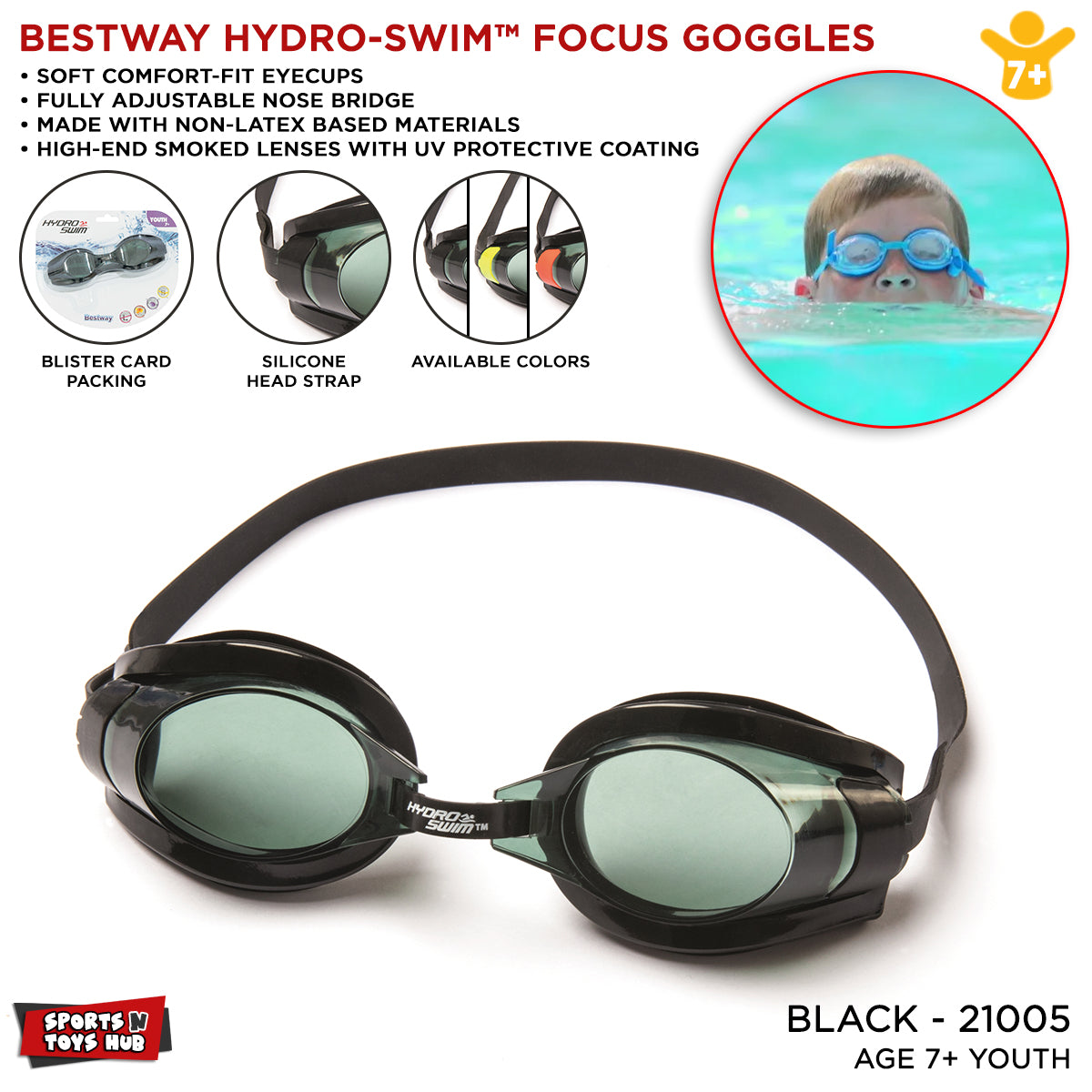Bestway Hydro-Swim Focuse Goggles Collection - 21005