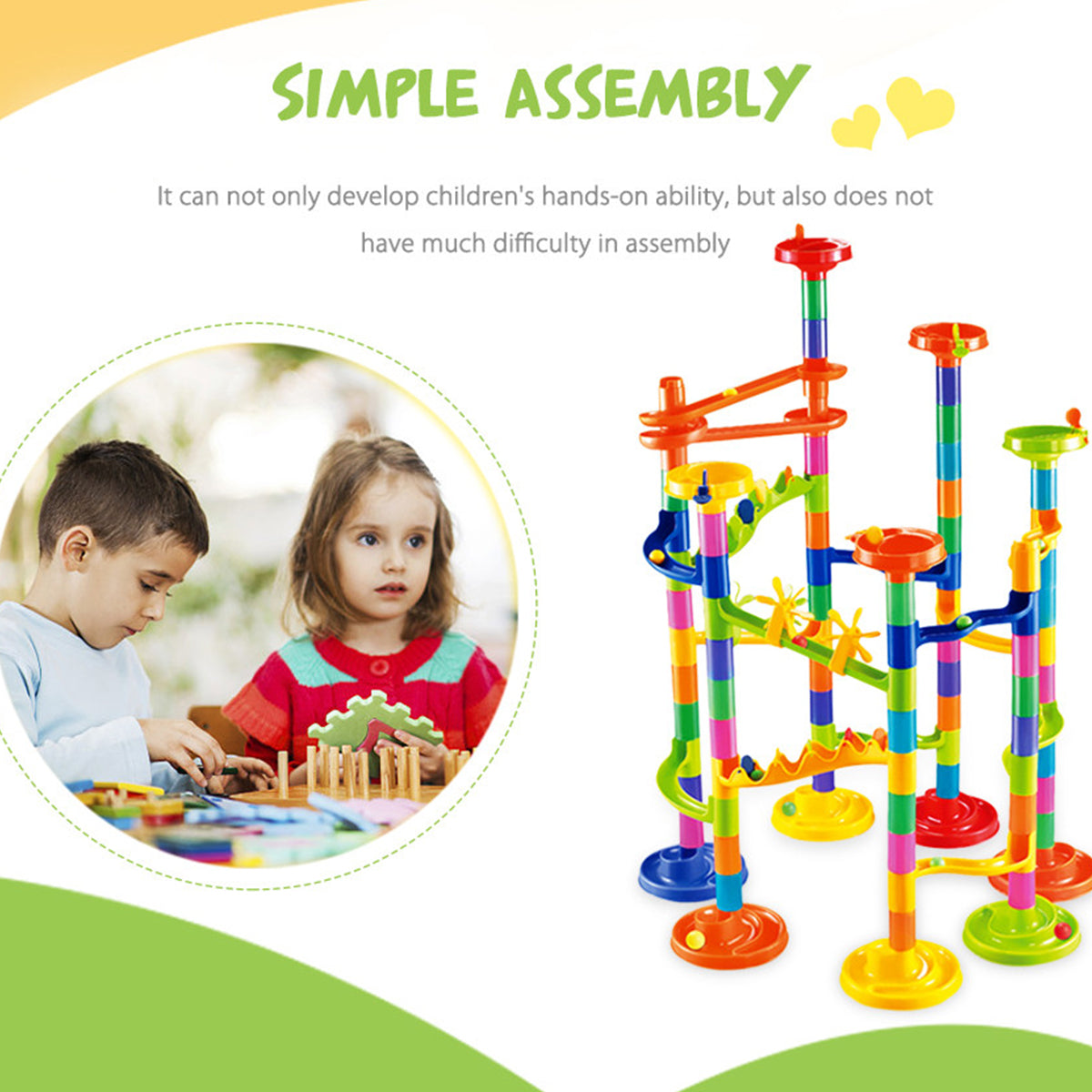 Maze Ball Domino Railway Playset Toy