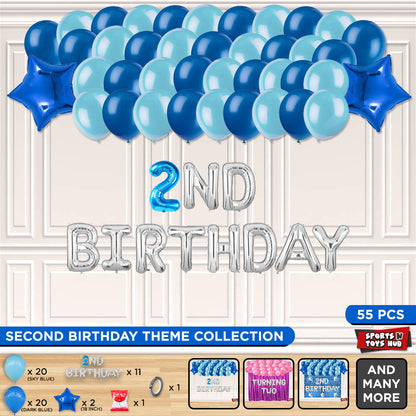 Second Birthday Foil Letter Theme Without Curtain