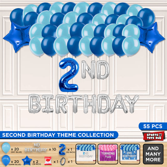 2nd Birthday Foil Letter Theme Without Curtain