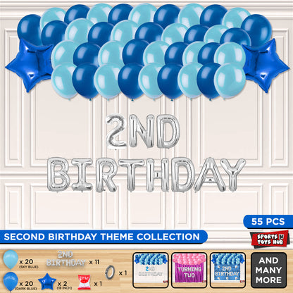 Second Birthday Foil Letter Theme Without Curtain