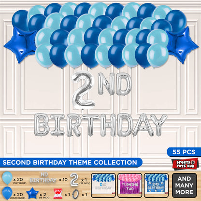 2nd Birthday Foil Letter Theme Without Curtain