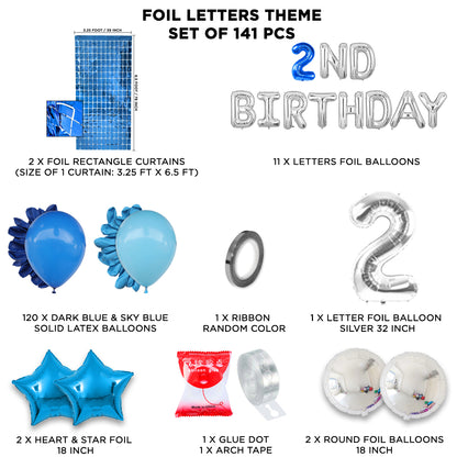 Second Birthday Foil Letter Arch Theme