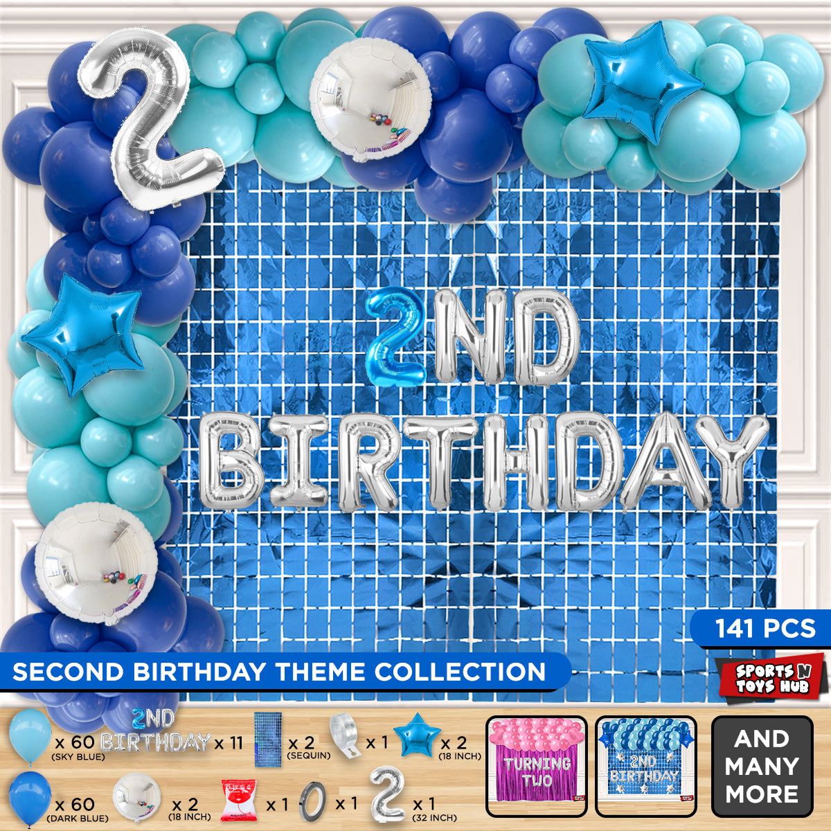 Second Birthday Foil Letter Arch Theme