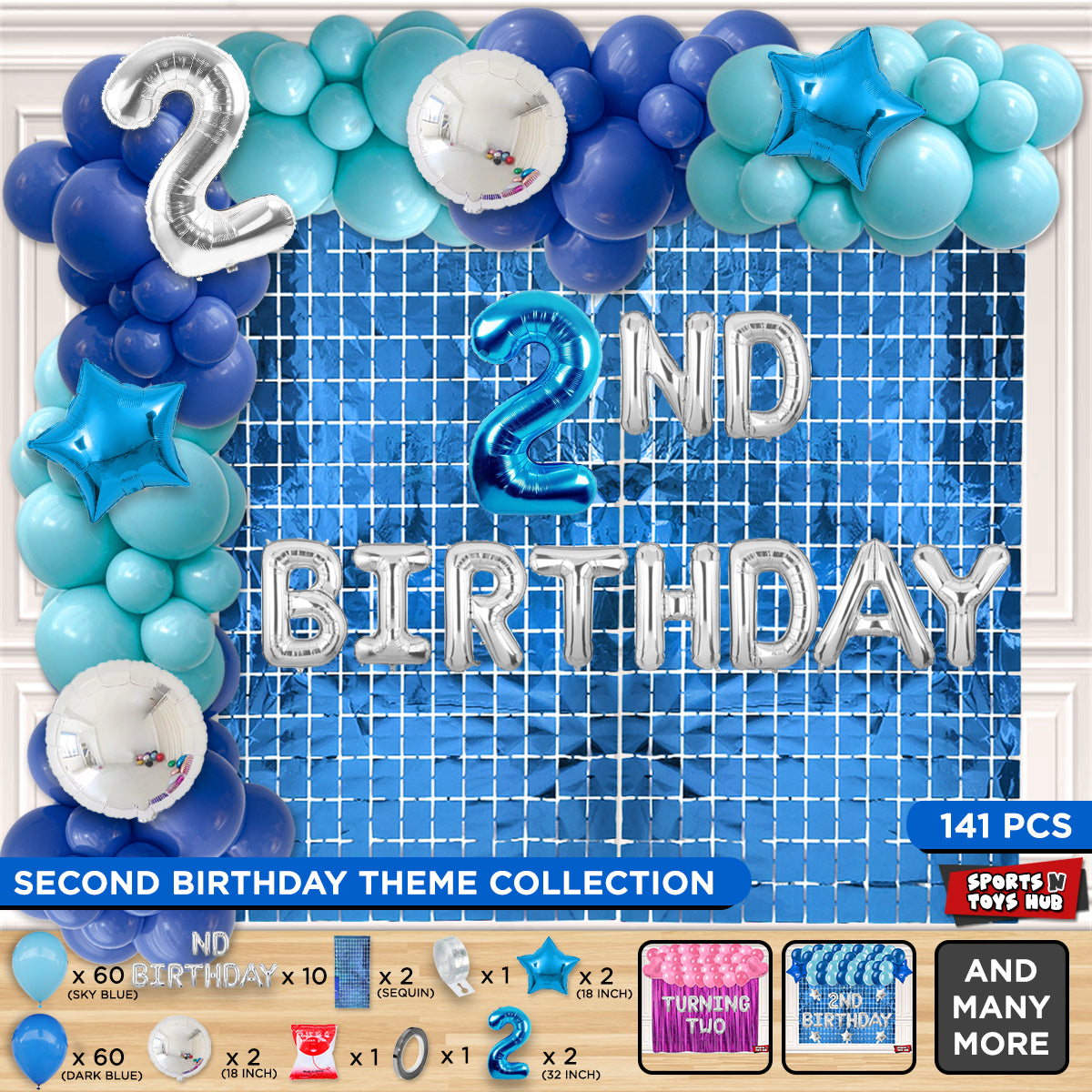 2ND Birthday Foil Letter Arch Theme