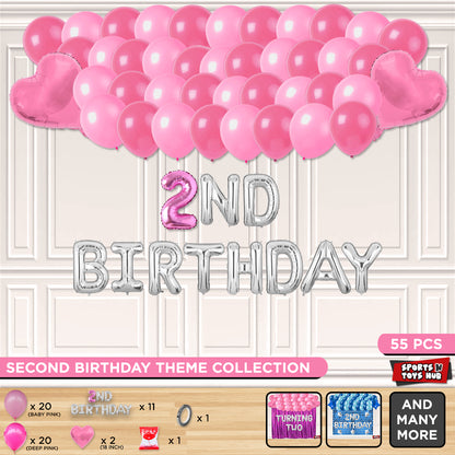 Second Birthday Foil Letter Theme Without Curtain