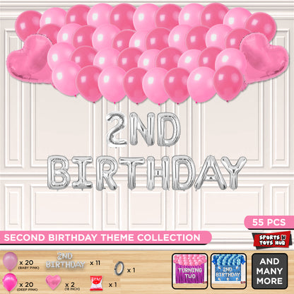 Second Birthday Foil Letter Theme Without Curtain