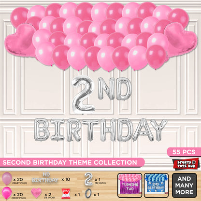2nd Birthday Foil Letter Theme Without Curtain