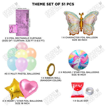 Butterfly Wing Pattern Foil Balloon Set Theme