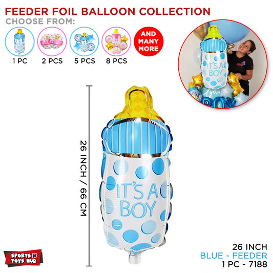 Its A Boy Feeder Foil Balloon
