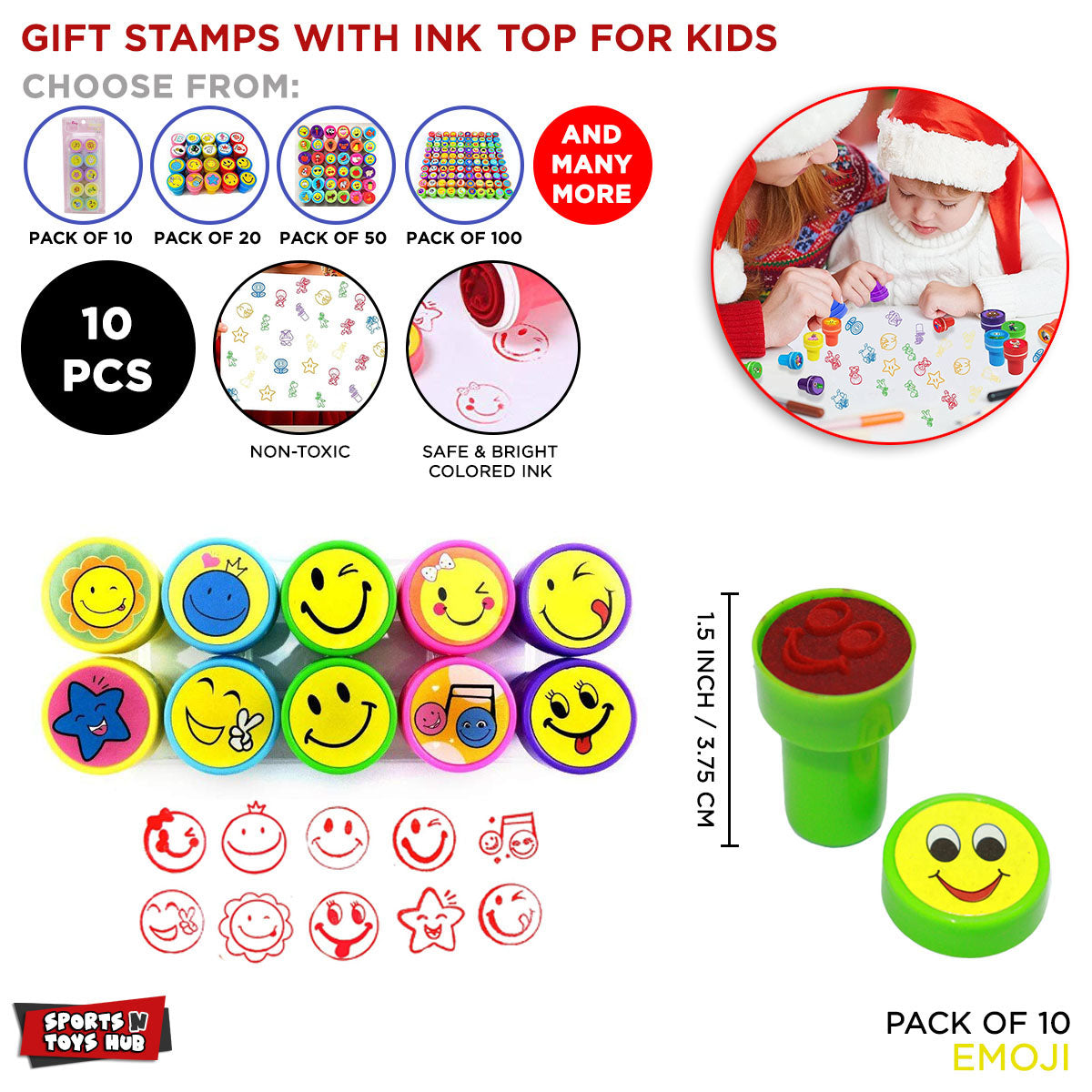 Emoji Stamps Collection For Kids โ Sports n Toys Hub