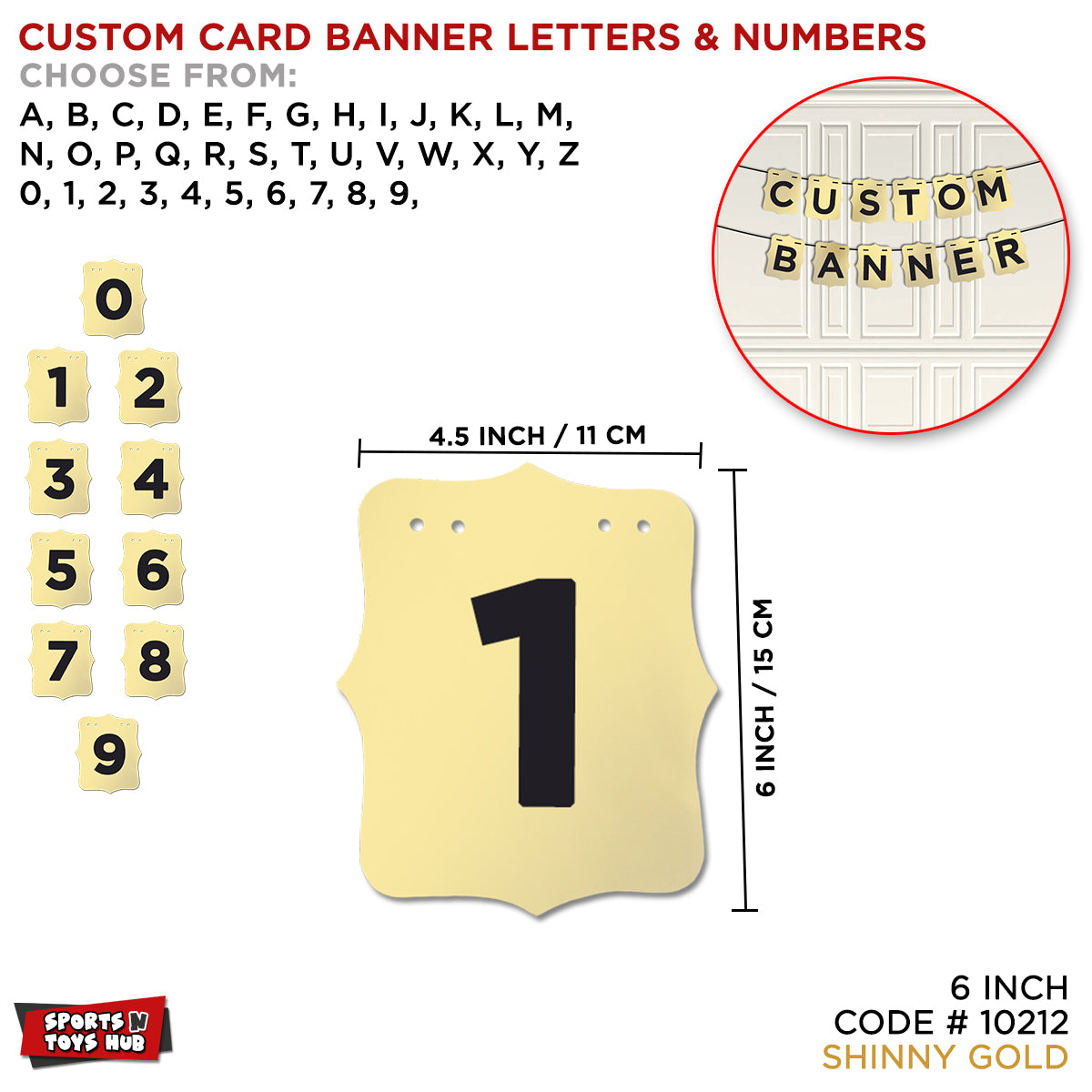 Custom Shiny Card Banner Number Collection