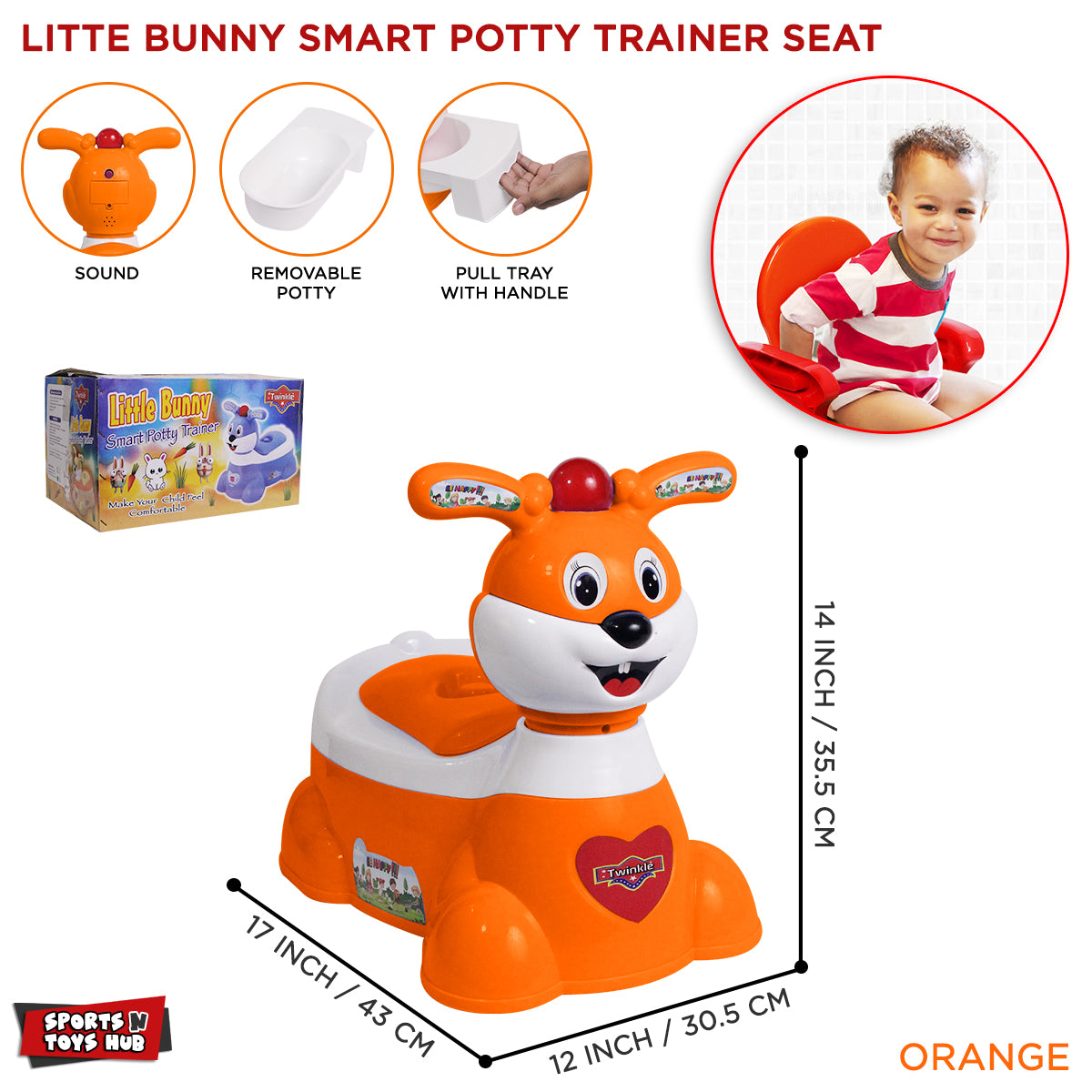 Twinkle Little Bunny Smart Potty Trainer Seat