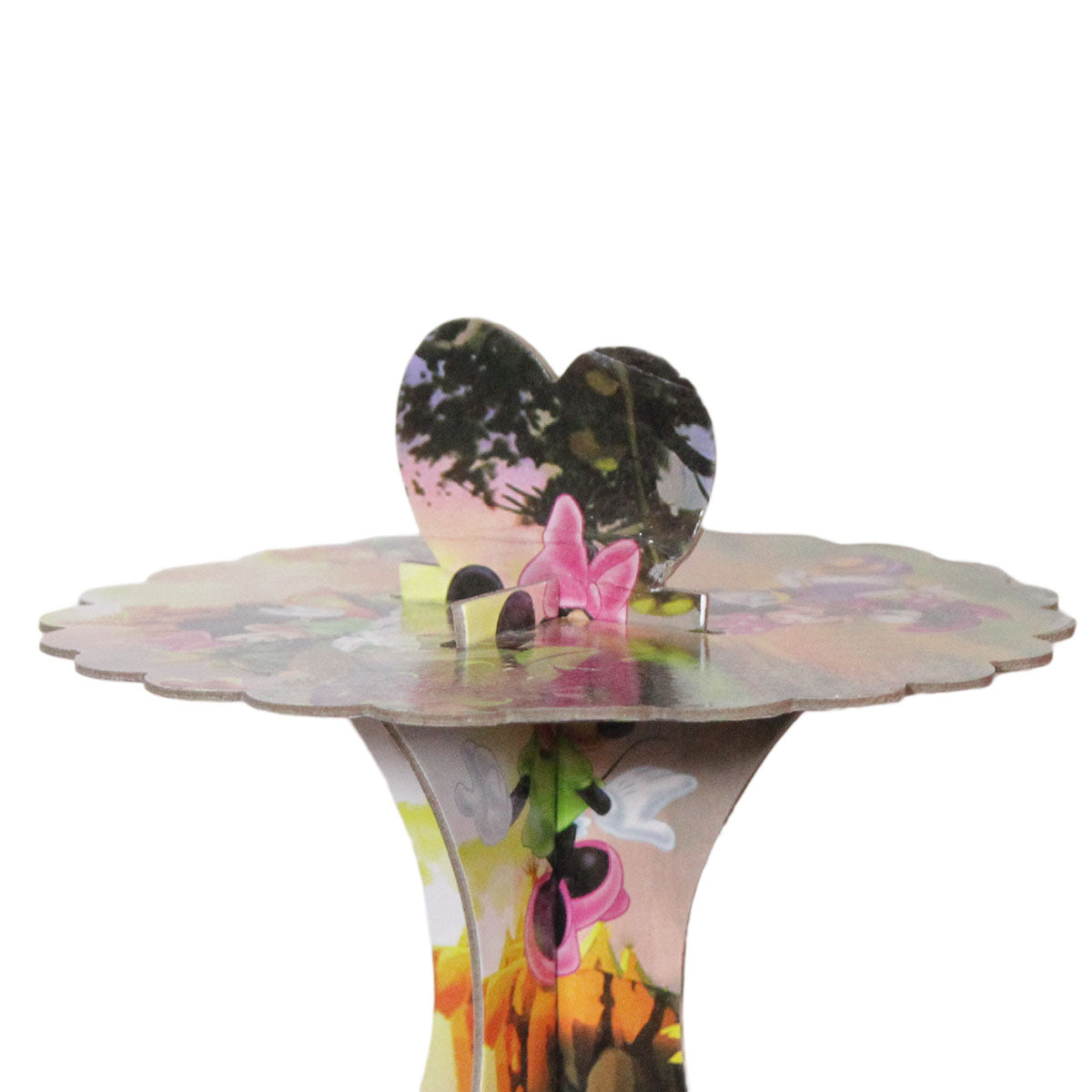 Three Tier Printed Micky M0use Cardboard Cake Stand Tray