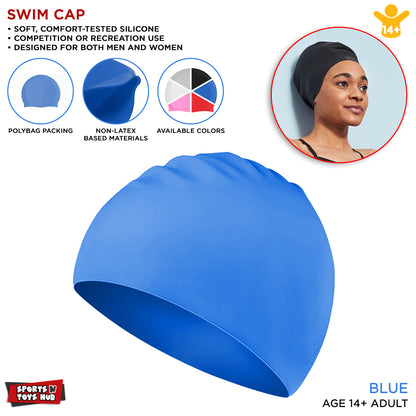 Swimming Silicone Cap Free Size For Adults and Kids Swimmers