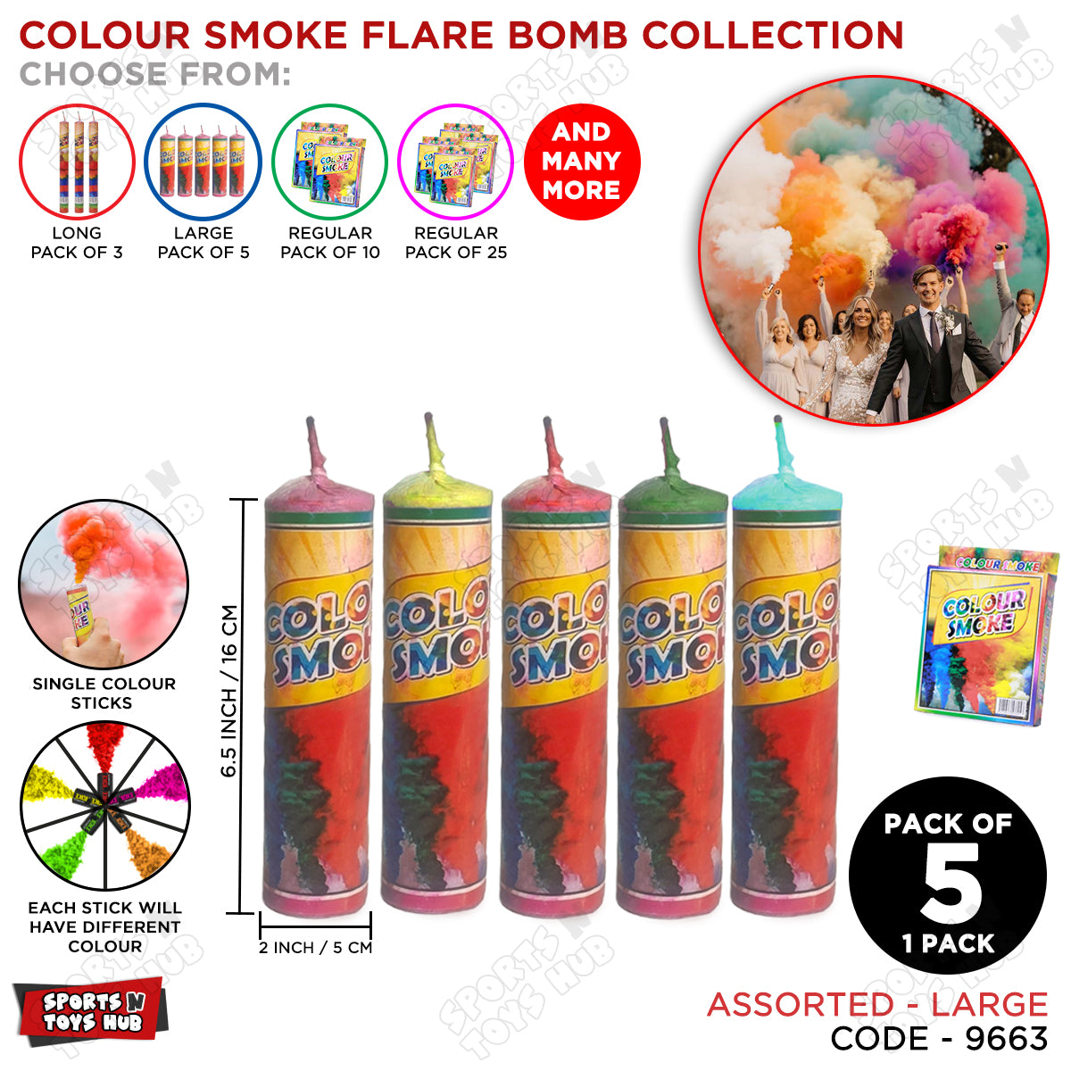 Multi Color Large Smoke Collection