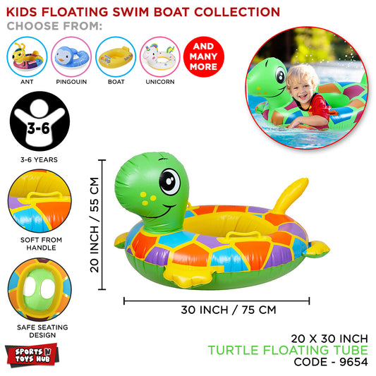 Cartoon Character Turtle Shape Float Swimming Ring Tube