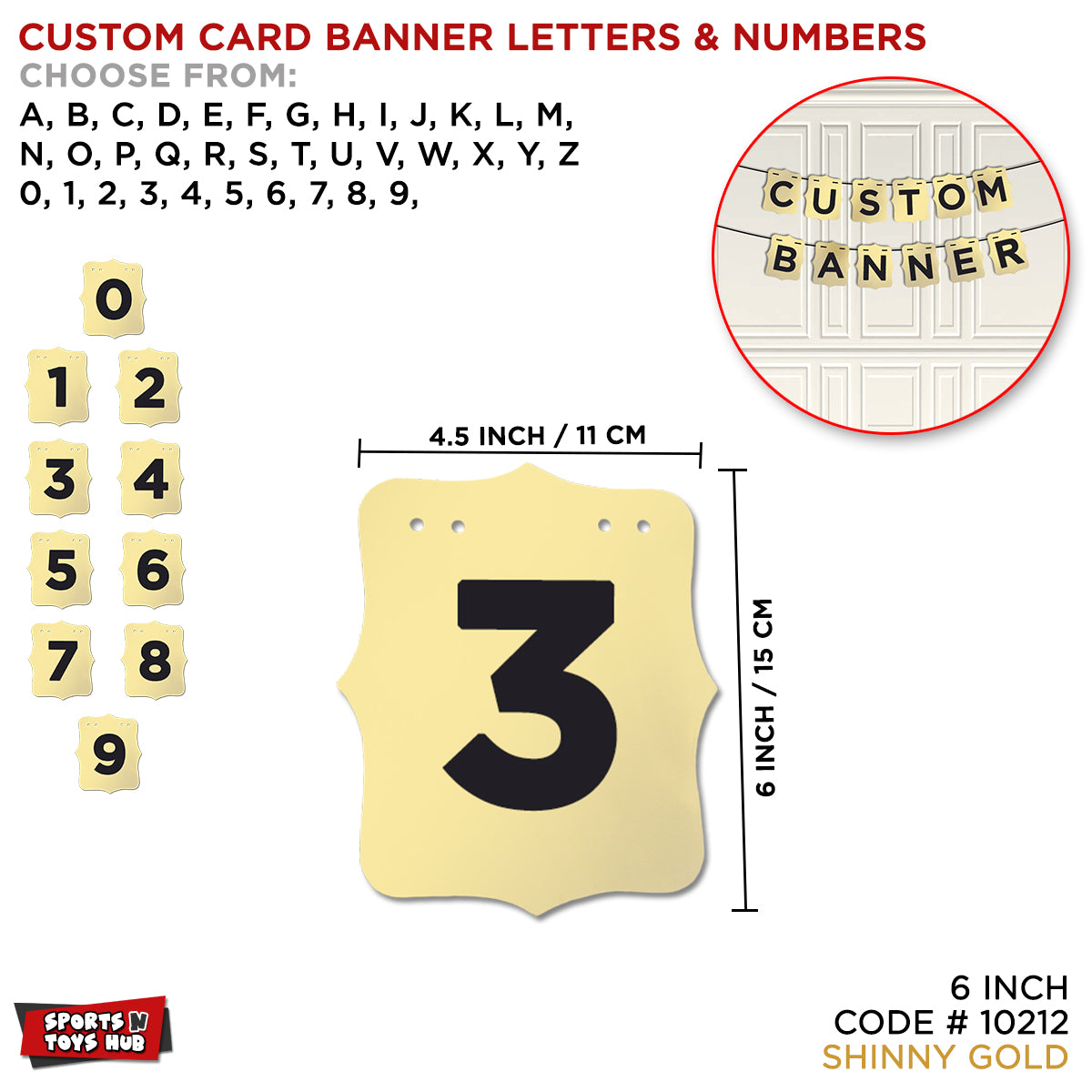 Custom Shiny Card Banner Number Collection