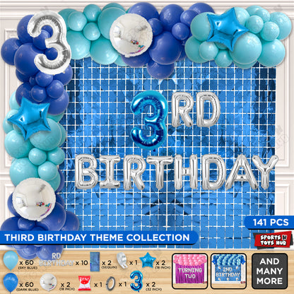 3RD Birthday Foil Letter Arch Theme