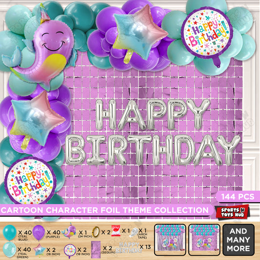 Nar Whale Foil Letter Balloon Arch Theme