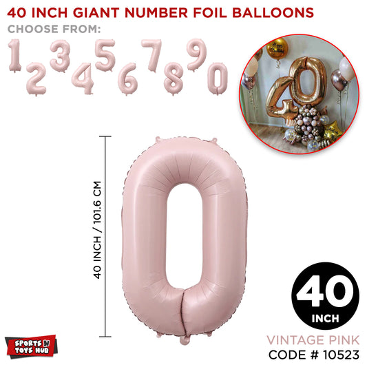 40 Inch Pink Number Foil Balloon Collection