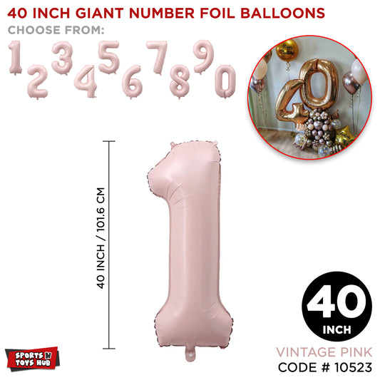 40 Inch Pink Number Foil Balloon Collection