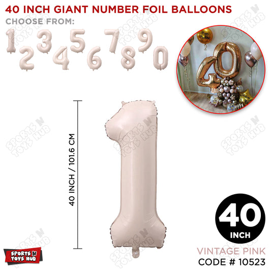 40 Inch Pink Number Foil Balloon Collection
