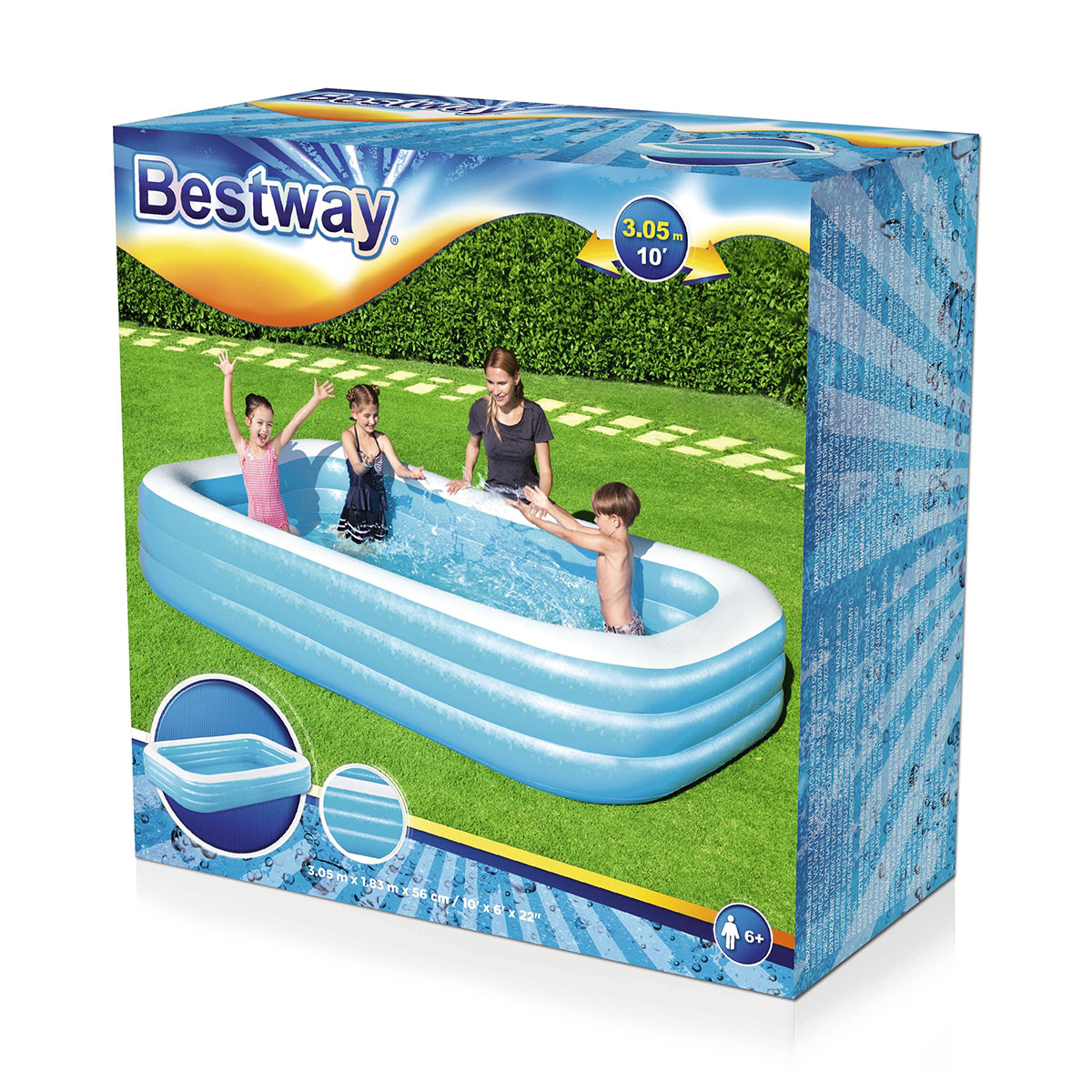 Inflatable Oval Rectangle Pool - 54009