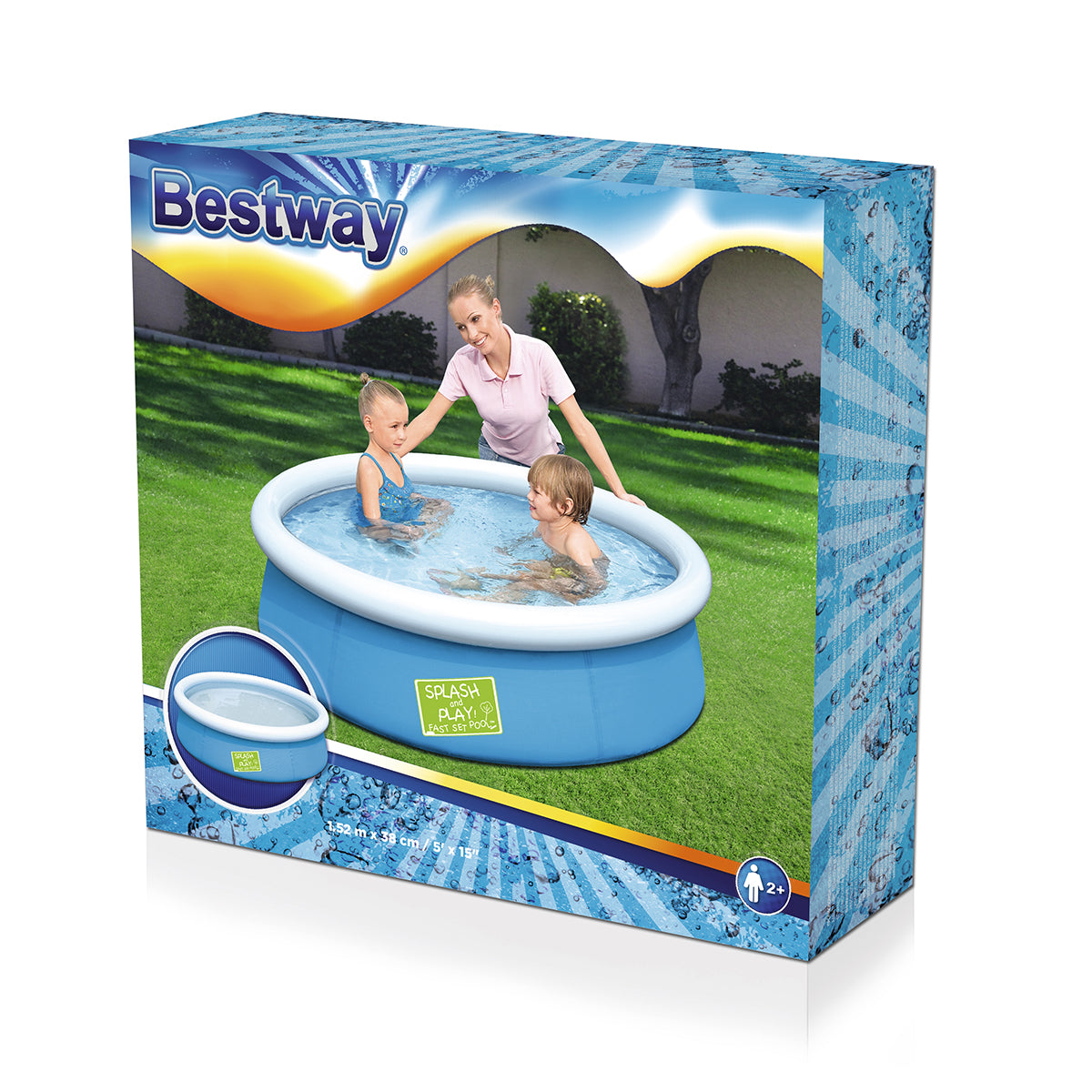 5 Ft Bestway Inflatable Fast Set Swimming Pool For Kids - 57241